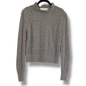 ASTR The Label Wool Blend Mock Neck Sally Sweater Gray Size S